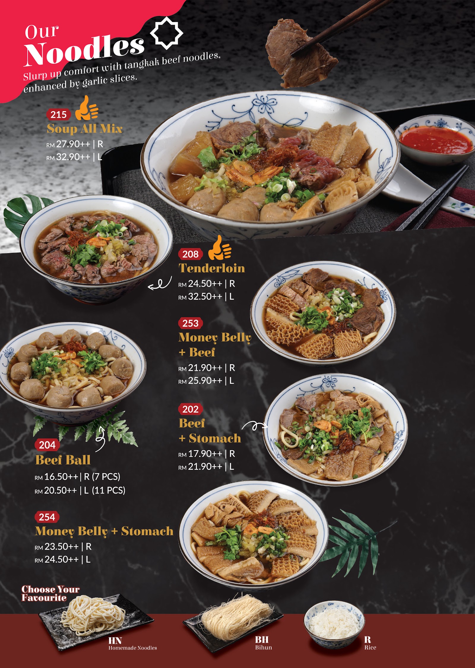 Tangkak Beef Noodle House @ IOI Mall Damansara 菜单